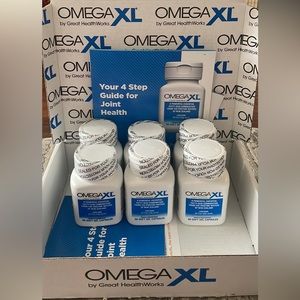 Omega XL by great health works 6 bottles of 60 soft gel capsules